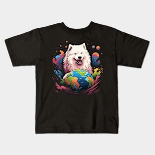 Samoyed Earth Day Kids T-Shirt